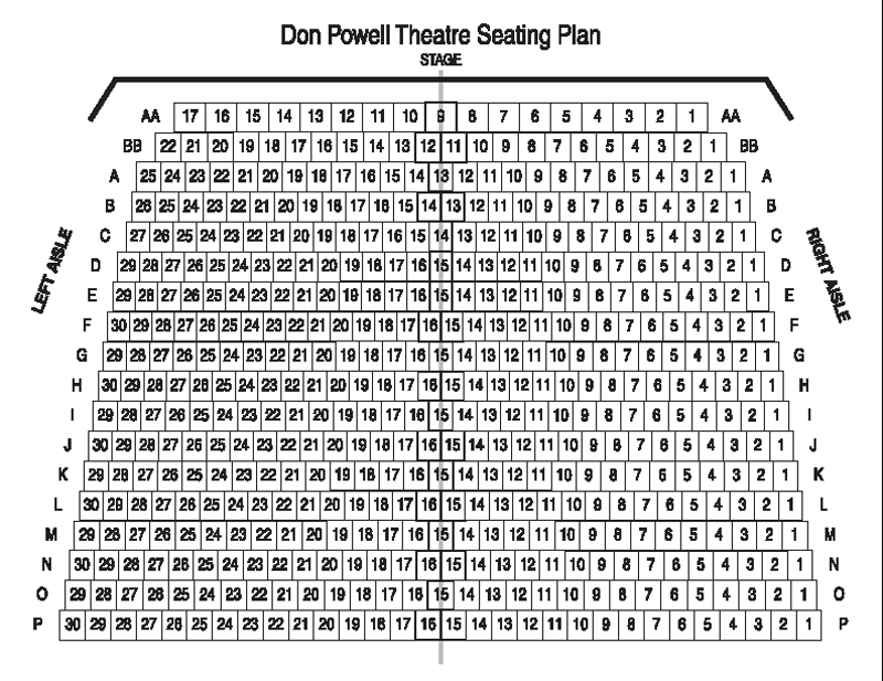 Don Powell Theatre Seating Chart